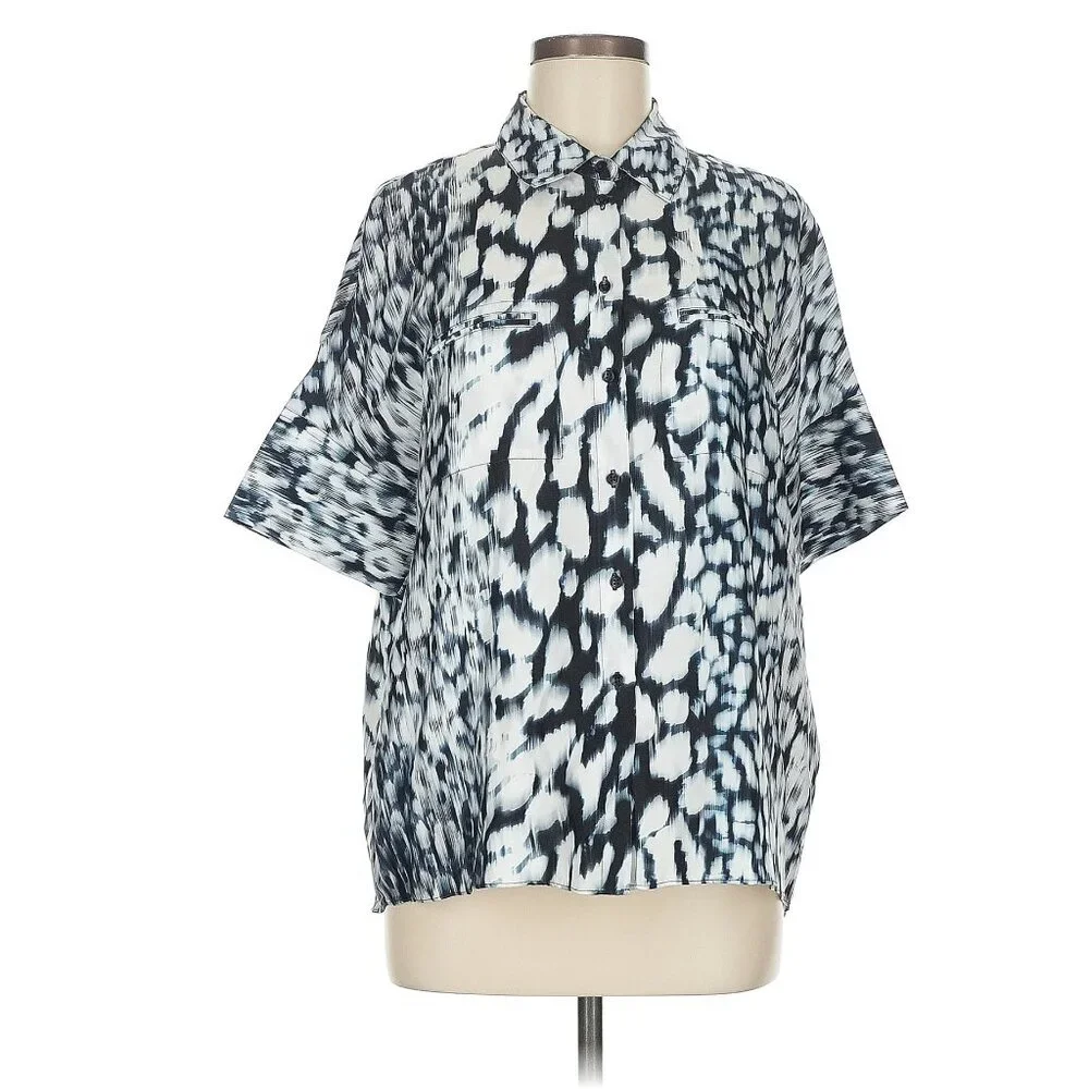 Elie Tahari 2-Piece Set – Silk Top (M) & Pleated Midi Skirt (10 Medium) Coord - Picture 2 of 11